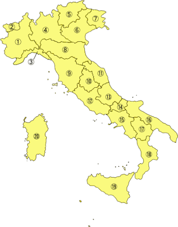 イタリア行政区域（州）